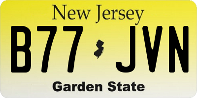 NJ license plate B77JVN