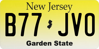 NJ license plate B77JVO