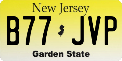 NJ license plate B77JVP