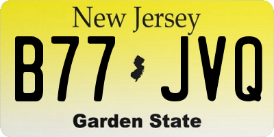 NJ license plate B77JVQ