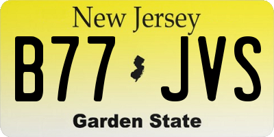 NJ license plate B77JVS
