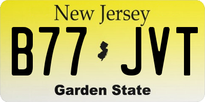 NJ license plate B77JVT