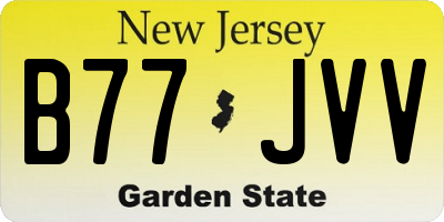 NJ license plate B77JVV