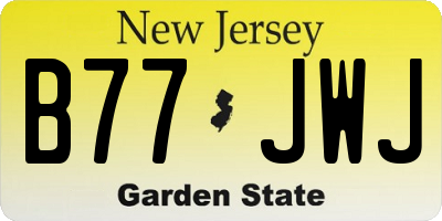NJ license plate B77JWJ