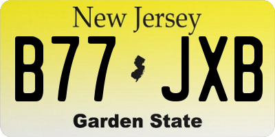 NJ license plate B77JXB