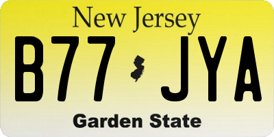 NJ license plate B77JYA