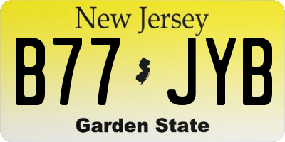 NJ license plate B77JYB