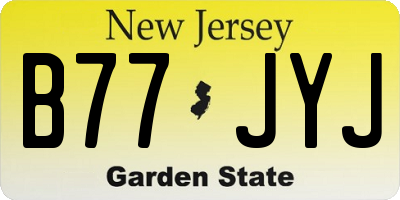 NJ license plate B77JYJ