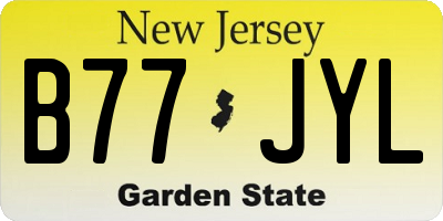 NJ license plate B77JYL