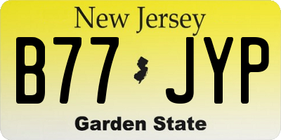 NJ license plate B77JYP