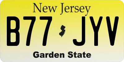 NJ license plate B77JYV