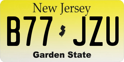 NJ license plate B77JZU