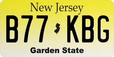 NJ license plate B77KBG
