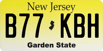 NJ license plate B77KBH