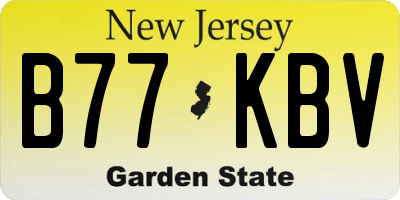 NJ license plate B77KBV