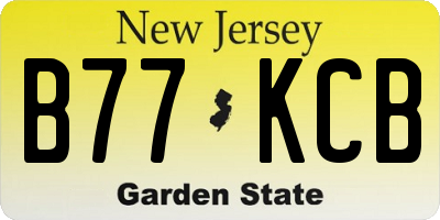 NJ license plate B77KCB