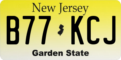NJ license plate B77KCJ