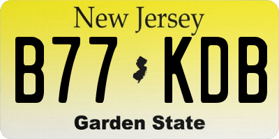 NJ license plate B77KDB