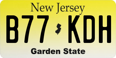 NJ license plate B77KDH