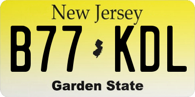 NJ license plate B77KDL