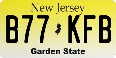 NJ license plate B77KFB