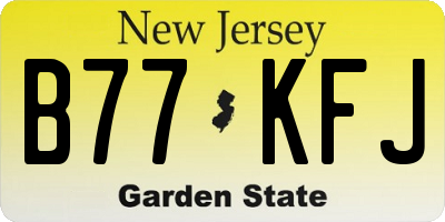 NJ license plate B77KFJ