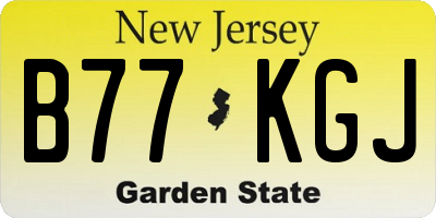 NJ license plate B77KGJ