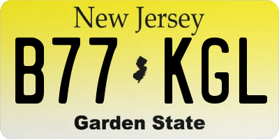 NJ license plate B77KGL