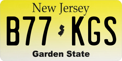 NJ license plate B77KGS