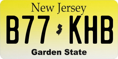 NJ license plate B77KHB