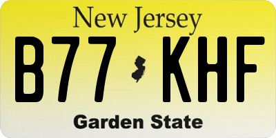 NJ license plate B77KHF
