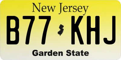 NJ license plate B77KHJ