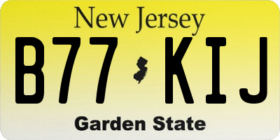 NJ license plate B77KIJ