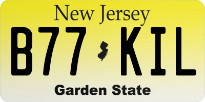 NJ license plate B77KIL