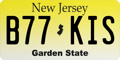 NJ license plate B77KIS