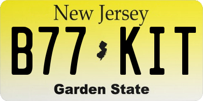 NJ license plate B77KIT