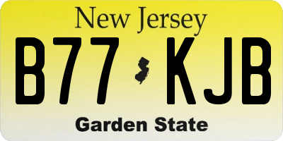 NJ license plate B77KJB