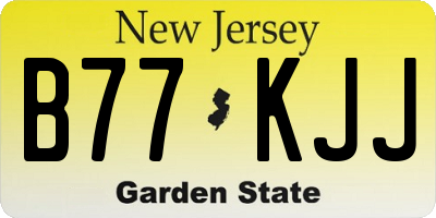 NJ license plate B77KJJ