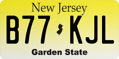 NJ license plate B77KJL