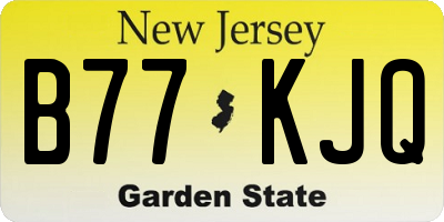 NJ license plate B77KJQ