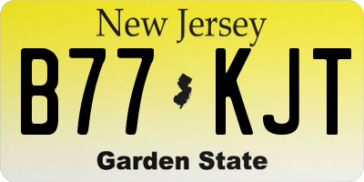 NJ license plate B77KJT