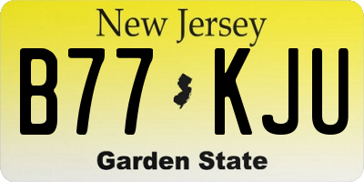 NJ license plate B77KJU