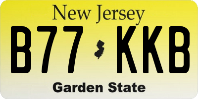 NJ license plate B77KKB