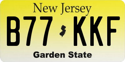 NJ license plate B77KKF