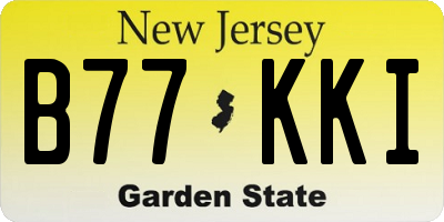 NJ license plate B77KKI
