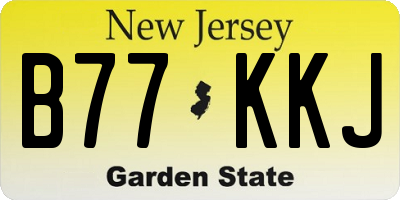 NJ license plate B77KKJ