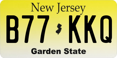 NJ license plate B77KKQ