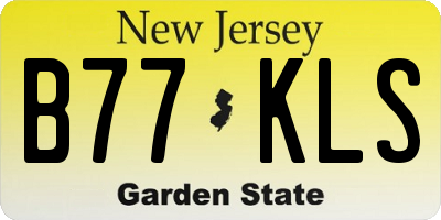 NJ license plate B77KLS