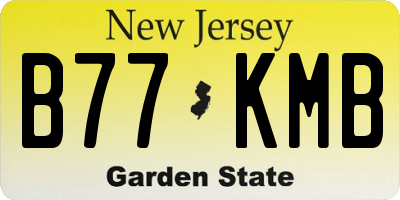 NJ license plate B77KMB