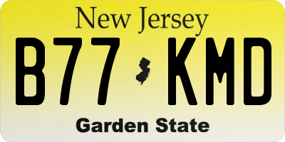 NJ license plate B77KMD